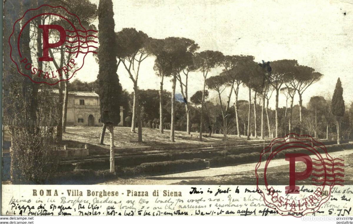 Postcards: ROMA VILLA BORGHESE PIAZZA DI SIENA Italie ITALIA ITALIAN ITALY