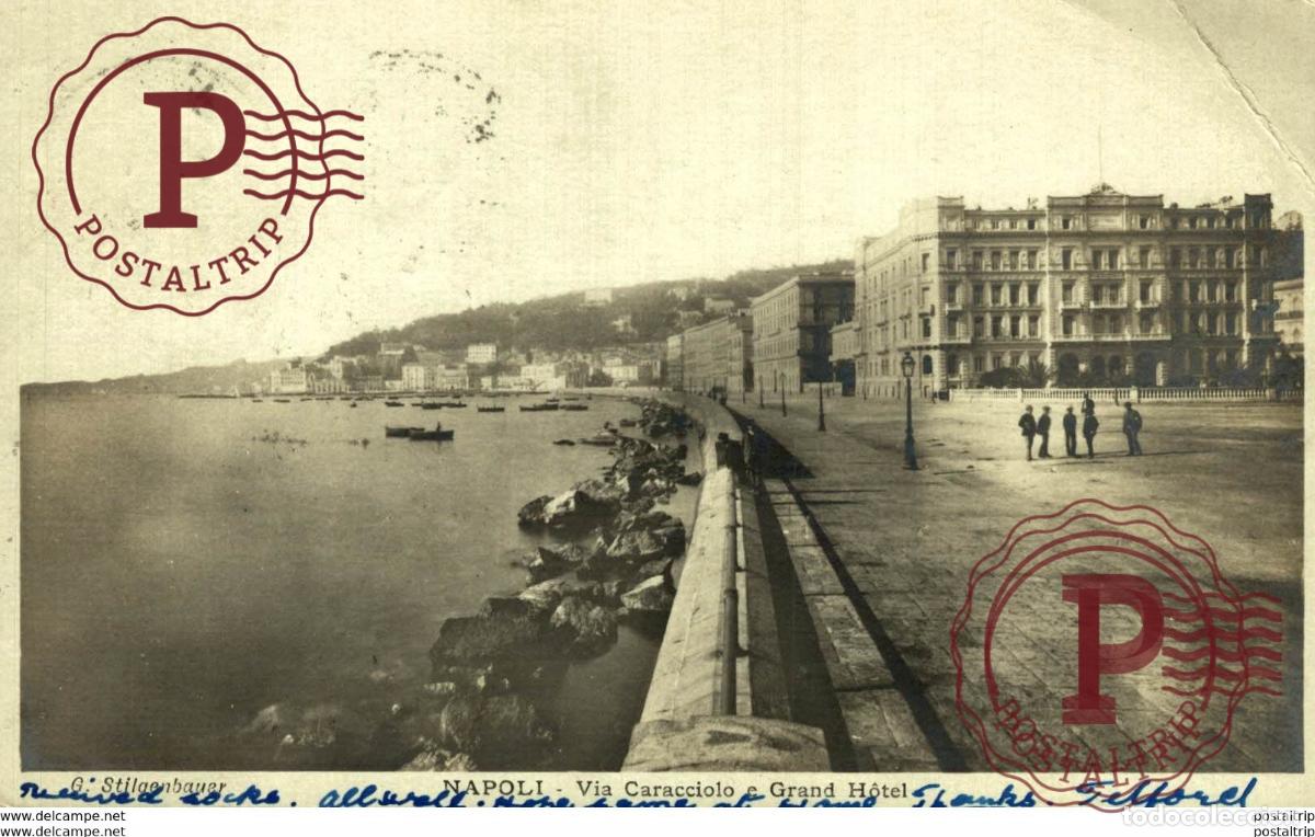 Postales: RPPC RARE NAPOLI VIA CARACCIOLO GRAND HOTEL STILGENBAUER Italie ITALIA ITALIAN ITALY