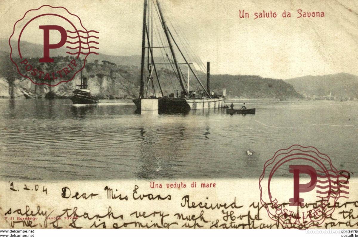 Postales: UN SALUTO DA SAVONA-UNA VEDUTA DI MARE Italien, ITALIA, ITALY, ITALIE