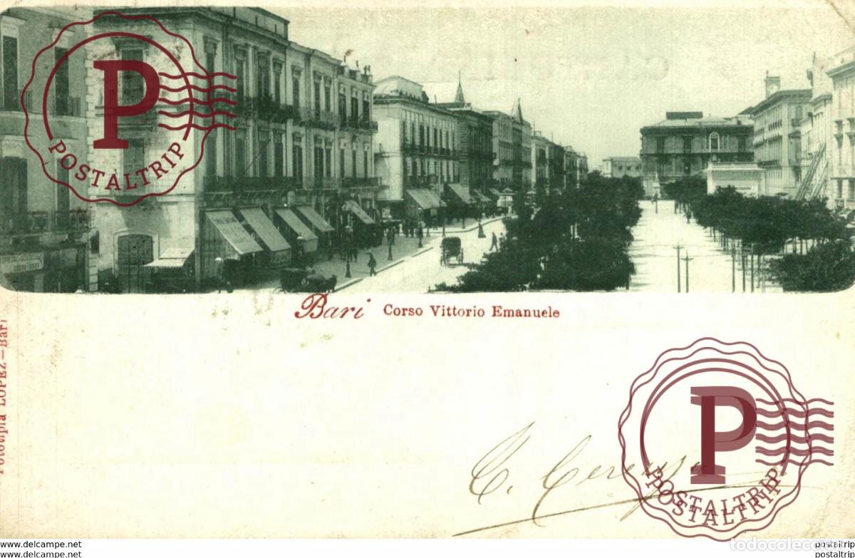 Postales: TRES RARE BARI CORSO VITTORIO EMANUELE - EDIZ. FOTOTIPIA LOPEZ Italien, ITALIA, ITALY, ITALIE
