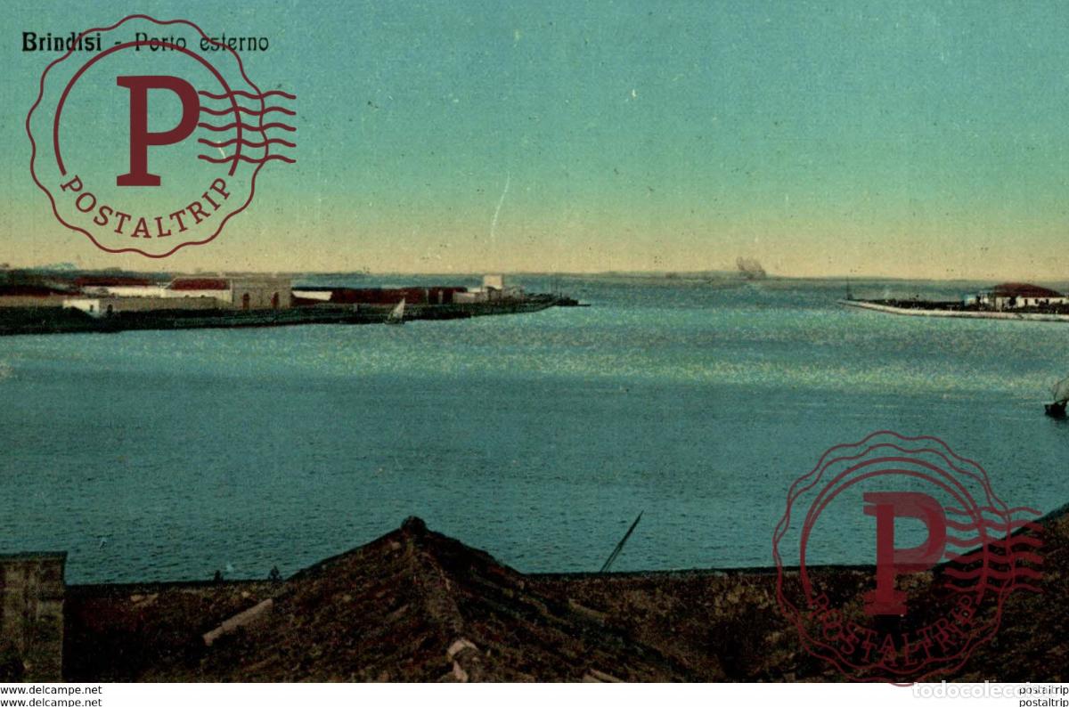 Postales: CARTOLINA BRINDISI PORTO ESTERNO. Italien, ITALIA, ITALY, ITALIE