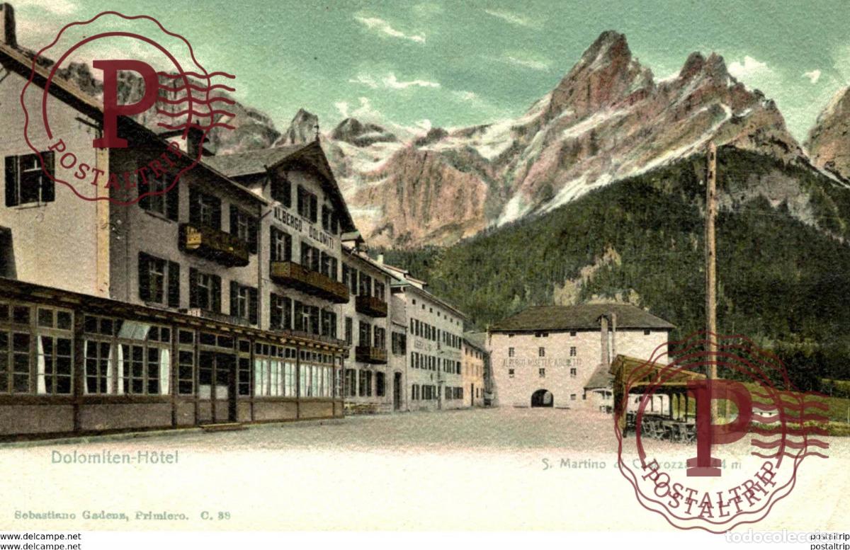 Postales: Dolomiten - S. Martino di Castrozza - Hotel Italien, ITALIA, ITALY, ITALIE