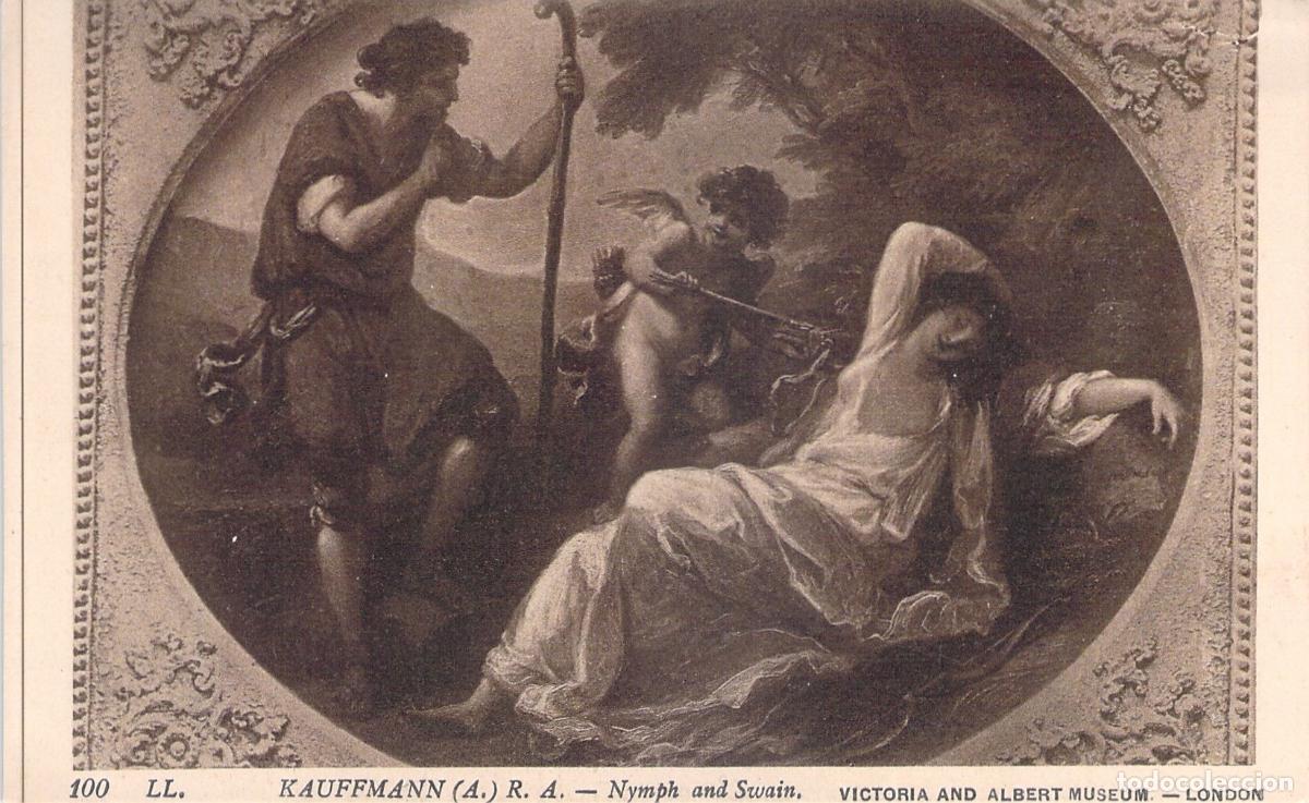 Postales: Tarjeta Postal Art&iacute;stica Angelica Kauffmann Nymph and Swain