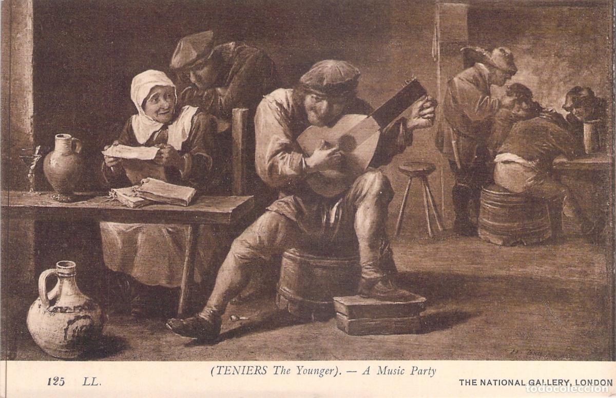 Postales: Postal Fiesta Musical David Teniers el Joven National Gallery