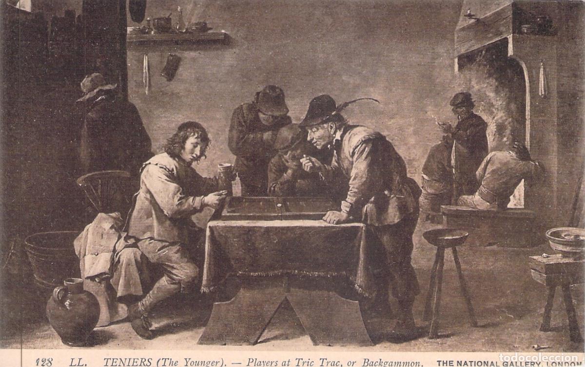 Postales: Postal de Arte David Teniers Jugadores de Tric Trac Publicidad Horsine