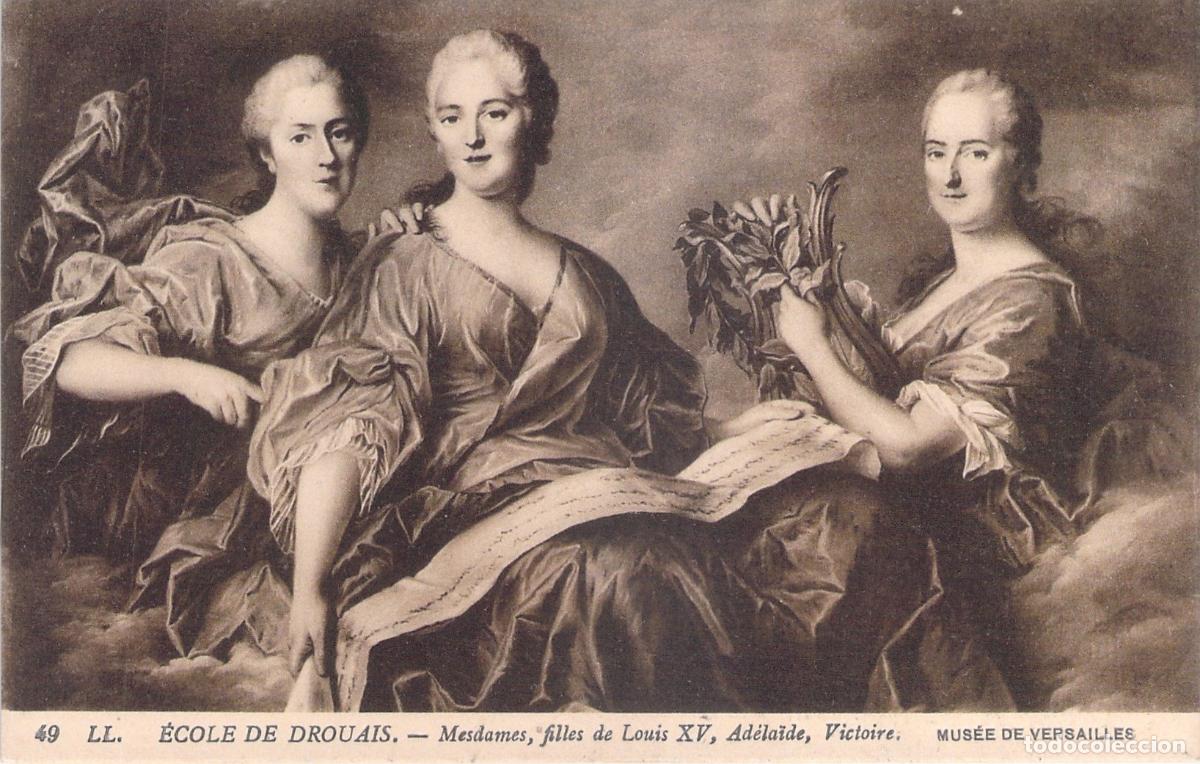 Postales: Postal Museo de Versalles Hijas de Luis XV Ad&eacute;la&iuml;de y Victoire