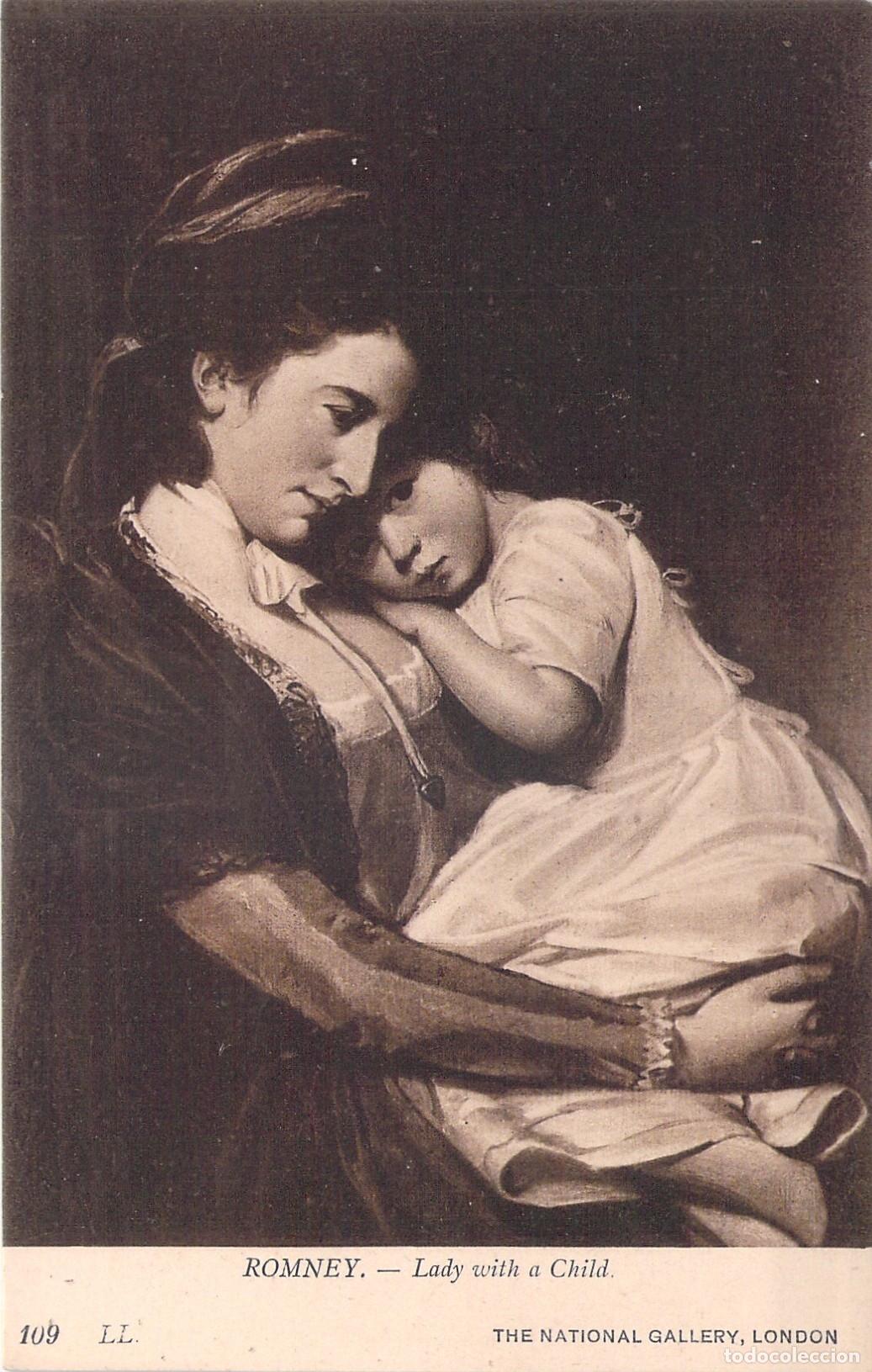Postales: Tarjeta Postal Arte Romney Lady with a Child National Gallery Londres
