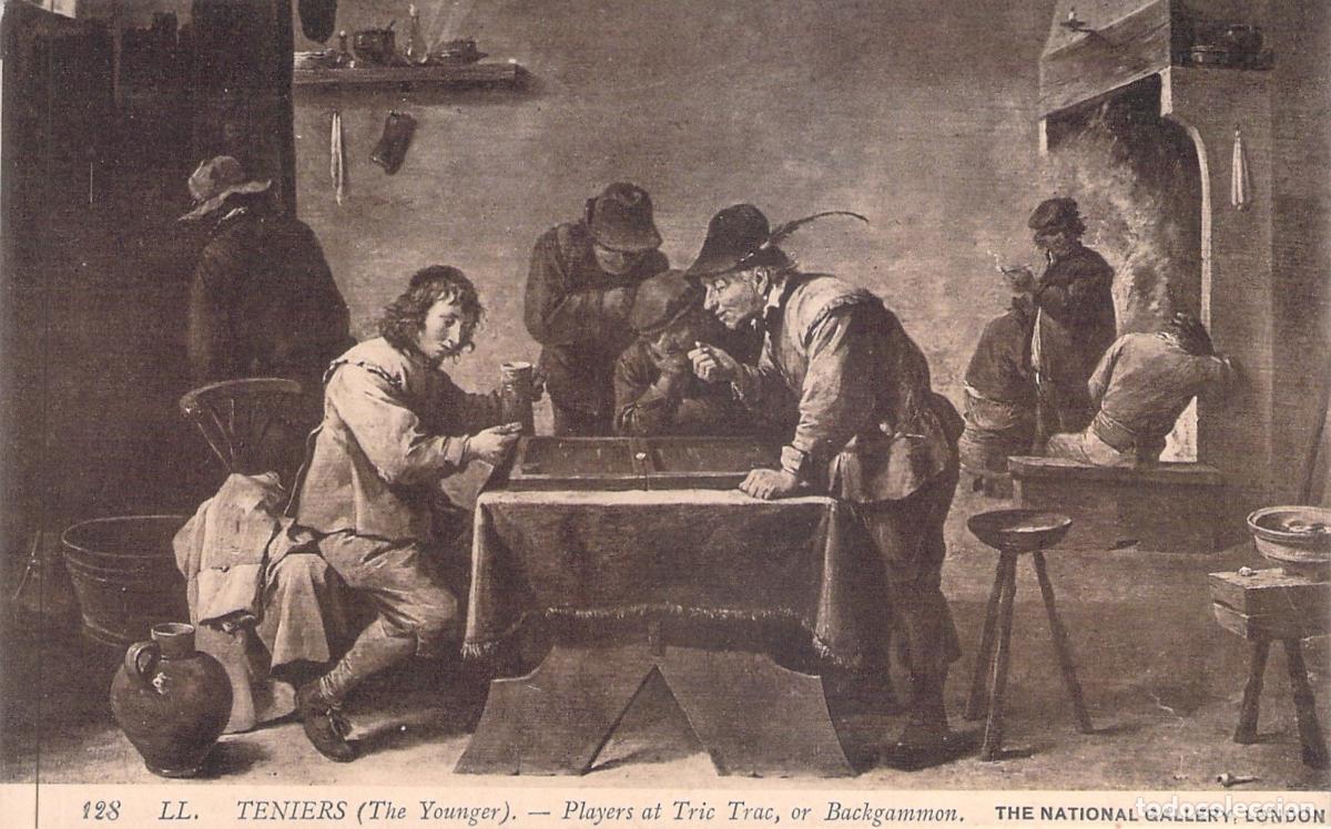 Postales: Postal de Arte: Jugadores de Tric Trac por David Teniers el Joven
