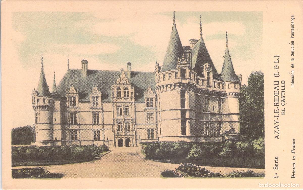 Postales: Postal del Castillo de Azay-le-Rideau en Francia