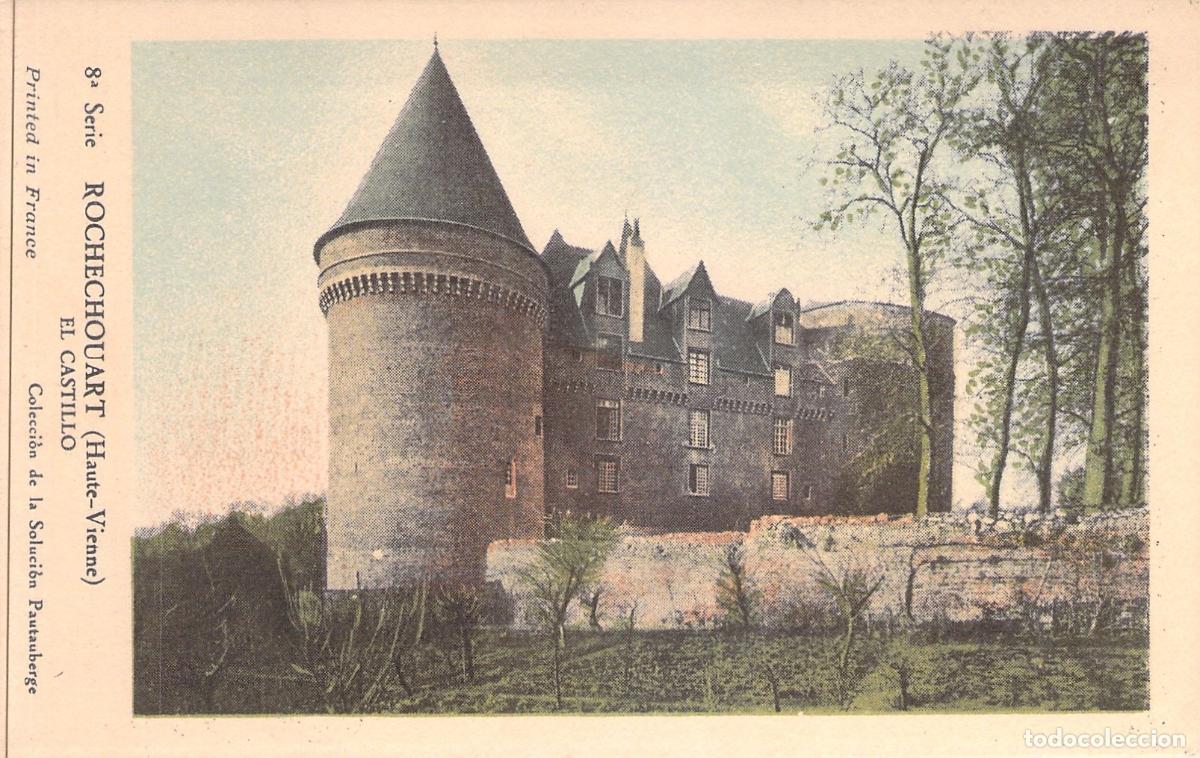Postais: Postal del Castillo de Rochechouart en Haute-Vienne, Francia