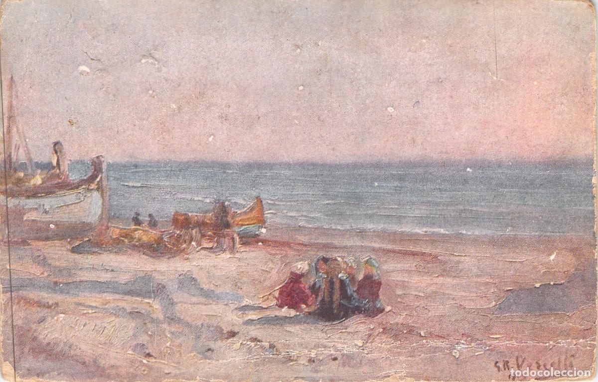 Postales: Postal Art&iacute;stica Italiana de G.R. Vercelli Sulla Spiaggia