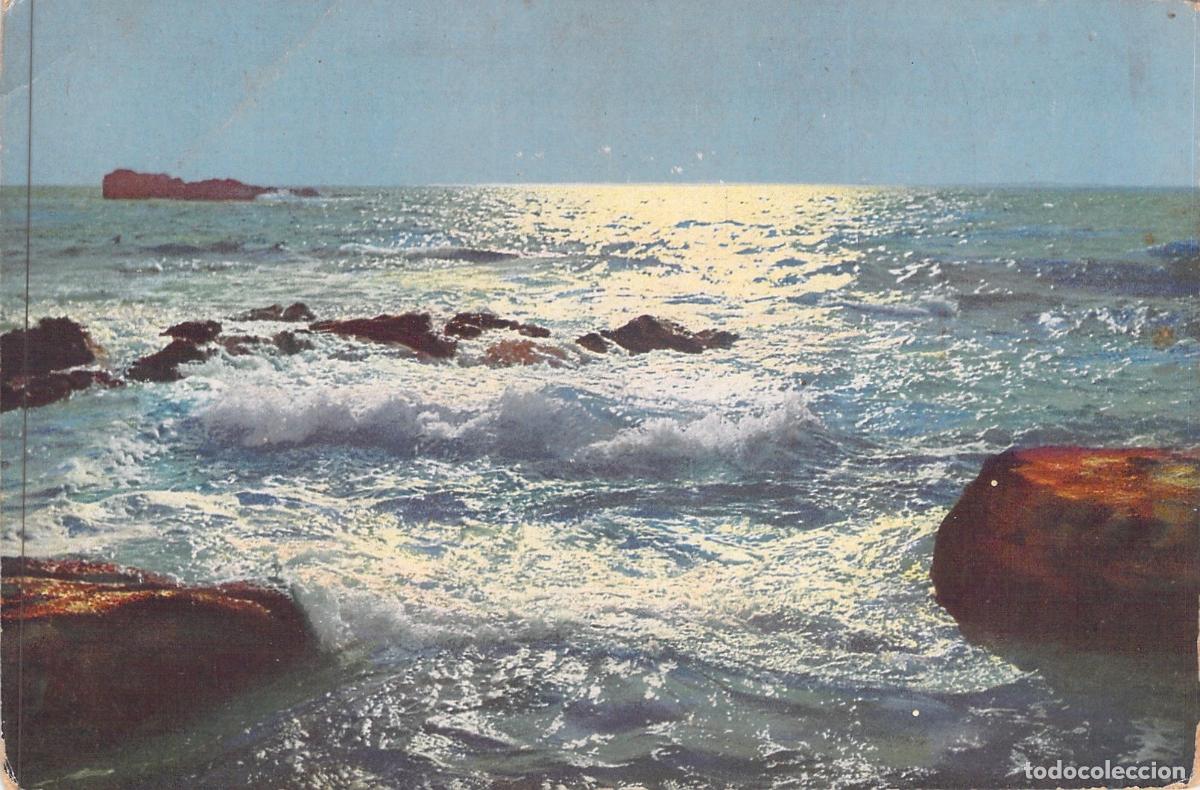 Postales: Postal Paisaje Marino con Olas y Rocas