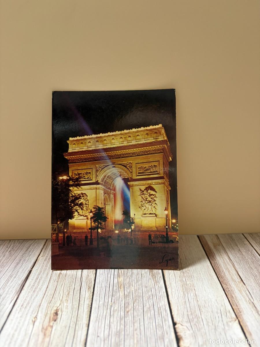 Postales: TARJETA POSTAL. PARIS. 1095.- LA NUIT. L'ARC DE TRIMPOHE ILLUMINE.