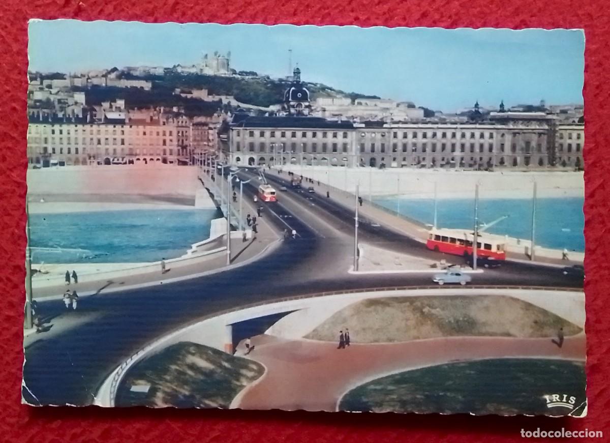Postales: POSTAL CARTE POSTALE FRANCIA FRANCE LYON LE NOUVEAU PONT DE LA GUILLOTI&Egrave;RE PUENTE BRIDGE TRANV&Iacute;AS ?.
