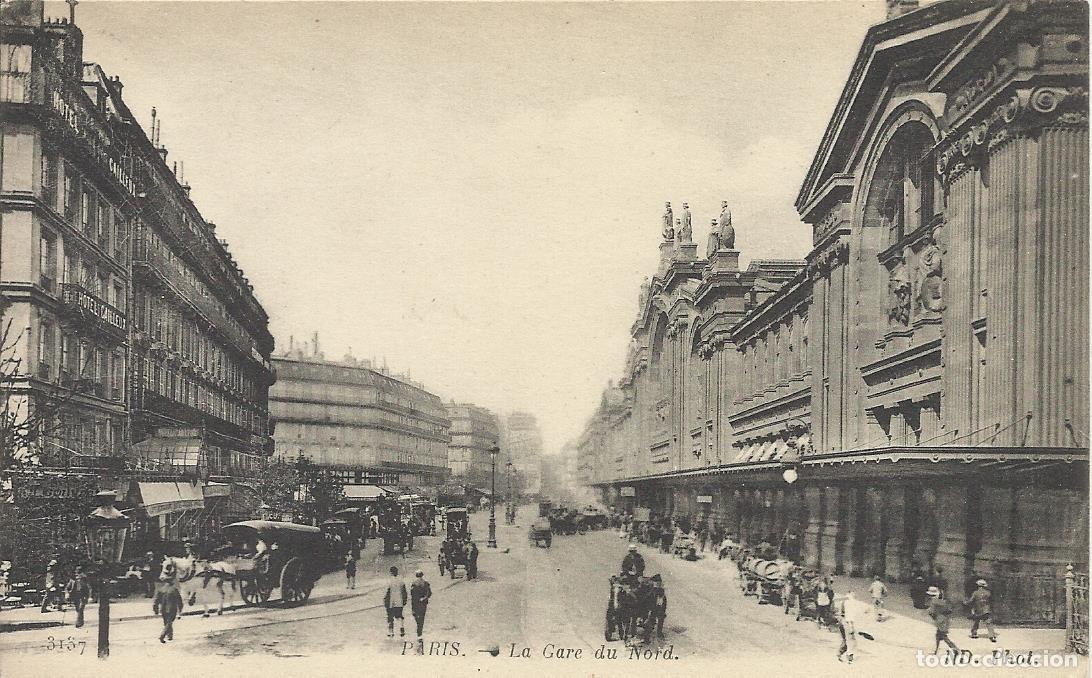 Postales: Postal Paris. La Gare du Nord. ND. Francia. Sin escribir. 9x14 cm. 1910 aprox.