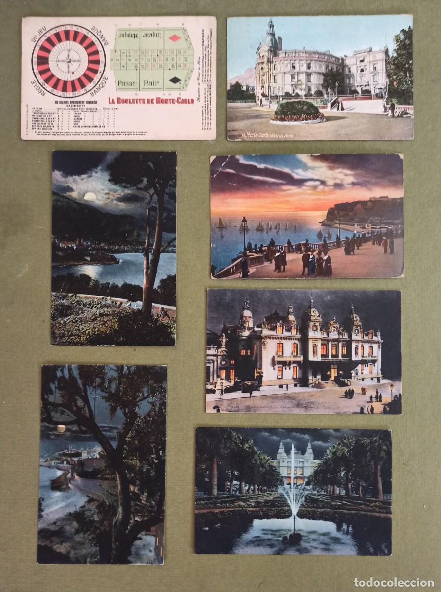 Postales: Lote de 7 Postales Antiguas de M&oacute;naco - Montecarlo y Casino (Principios Siglo XX)