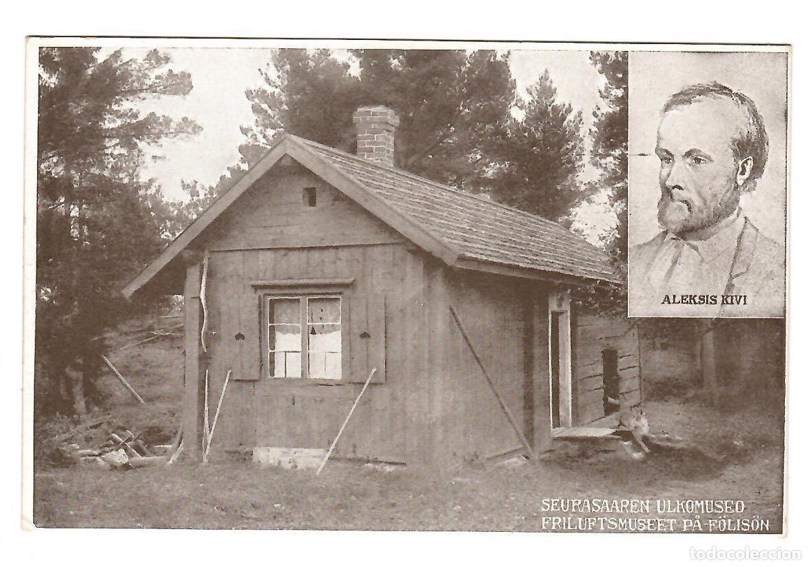 Postales: FINLANDIA. Seurasaari (Helsinki). Caba&ntilde;a del escritor finland&eacute;s Aleksis Kivi. - Literatura.