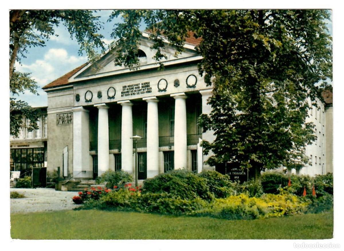 Postales: ALEMANIA. Hildesheim (Baja Sajonia), STADTTHEATER (Teatro Municipal). Sch&ouml;ning - Gebr&uuml;nder, 32.