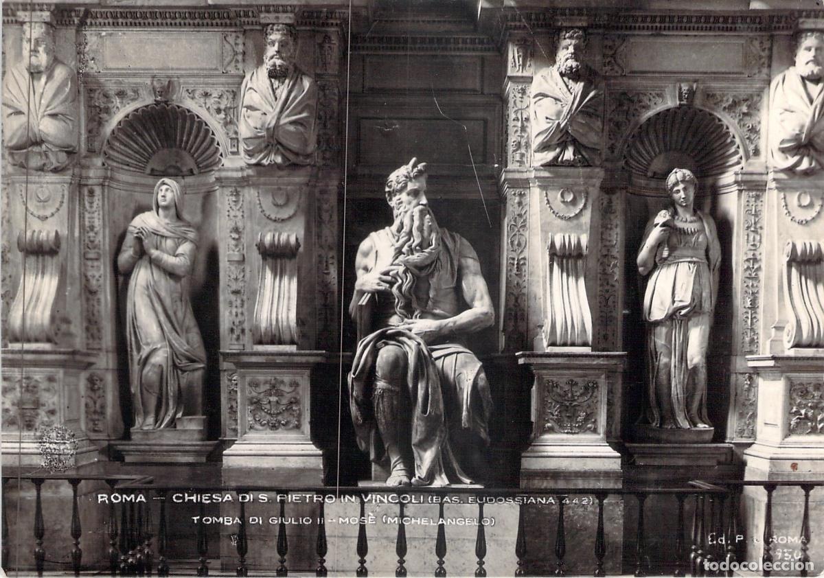 Postales: Postal Roma San Pietro in Vincoli Tumba de Julio II Mois&eacute;s de Miguel &Aacute;ngel