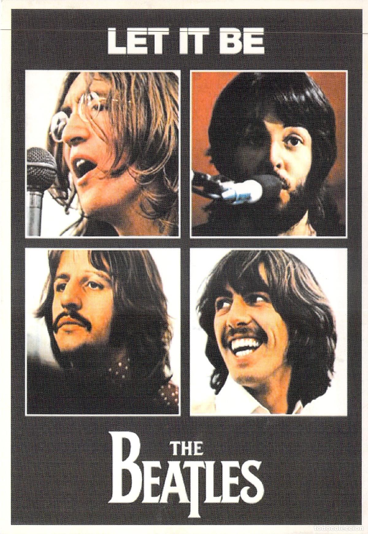 Postales: Postal de The Beatles Album Let It Be Banda de Rock Brit&aacute;nica