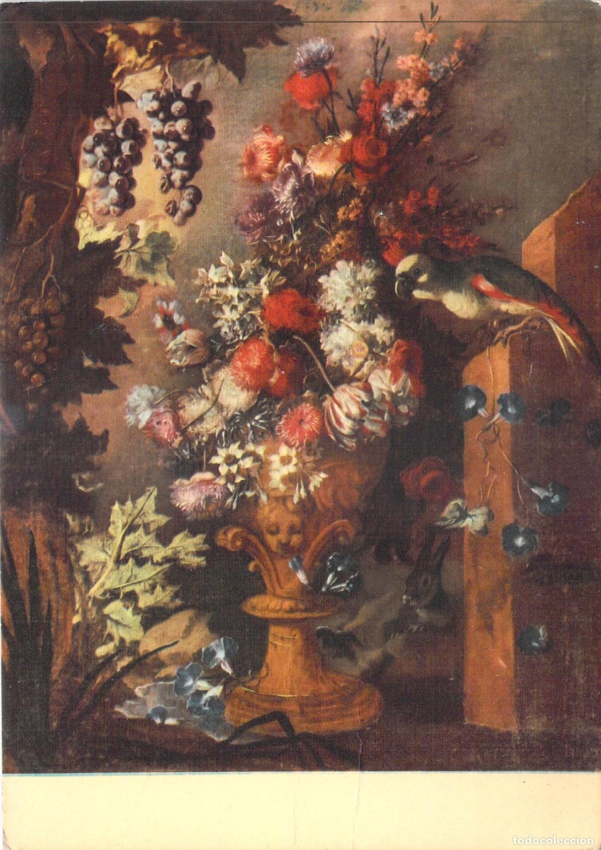 Postales: Postal de Arte Andrea Belvedere Bodeg&oacute;n con Flores Sorrento