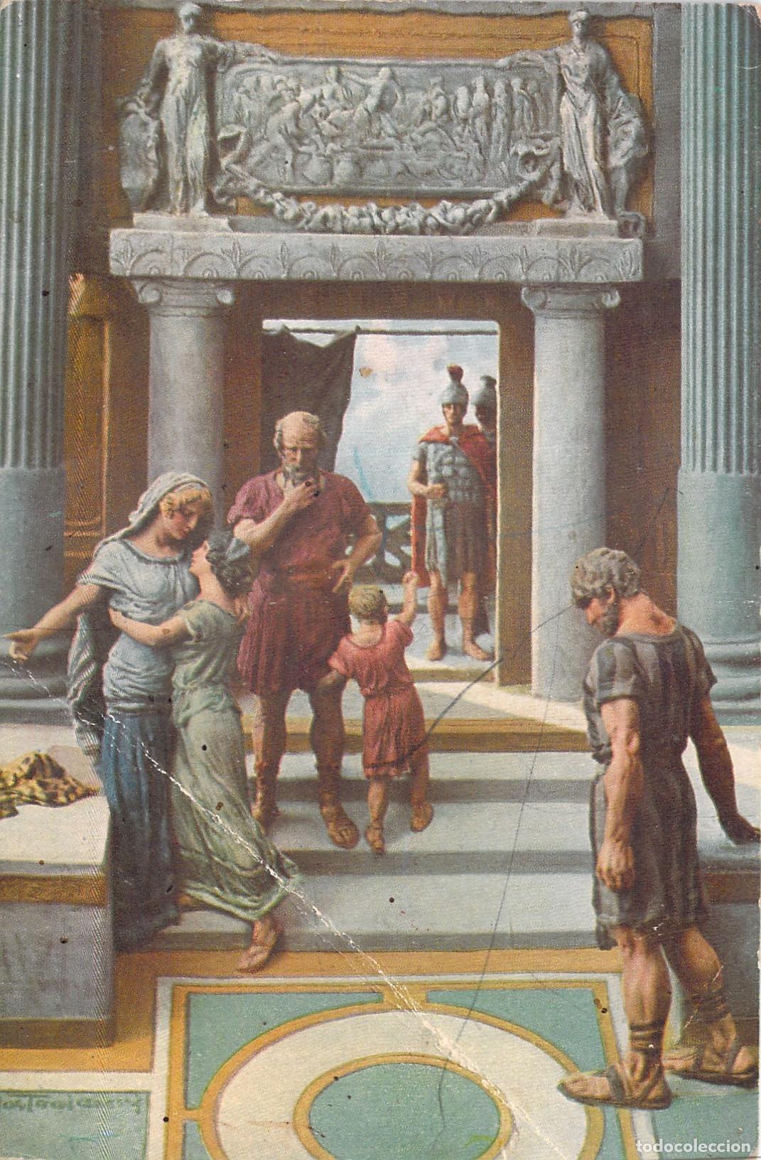 Postales: Postal Quo Vadis Mastroianni Ligia abandona la casa de Aulo