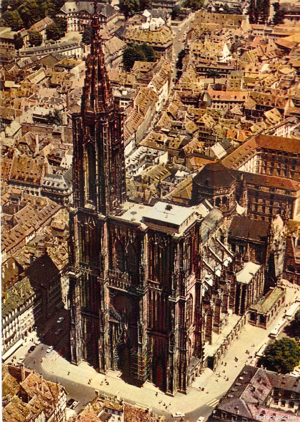Postales: Postal de la Catedral de Estrasburgo, Vista A&eacute;rea