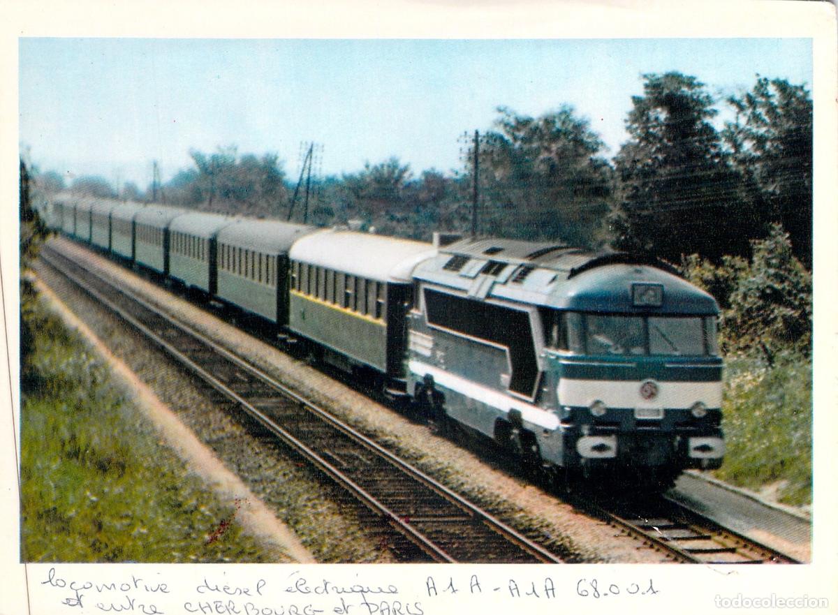 Postales: Postal Locomotora Di&eacute;sel-el&eacute;ctrica A1A-A1A 68.001 Francia