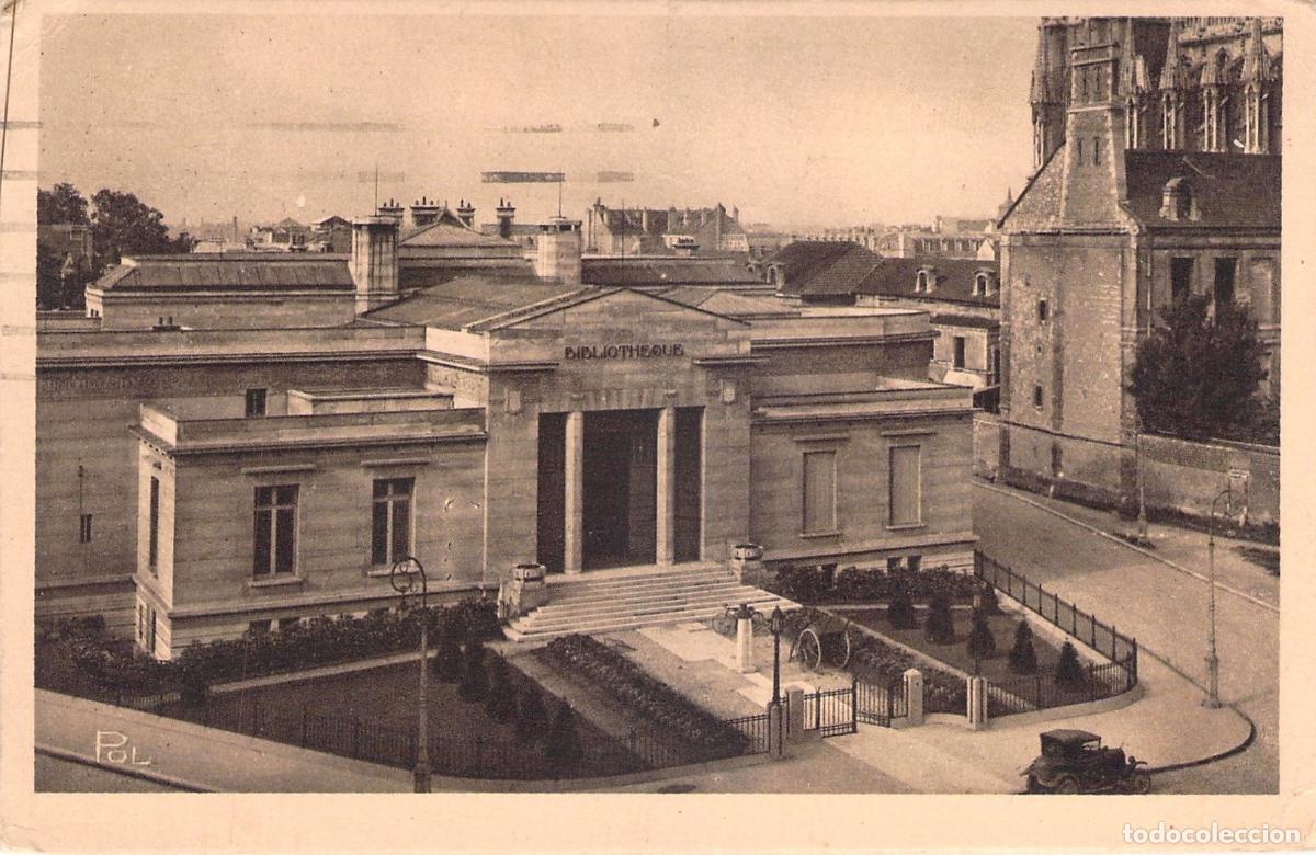 Postcards: Postal de la Biblioteca Carnegie de Reims, Francia