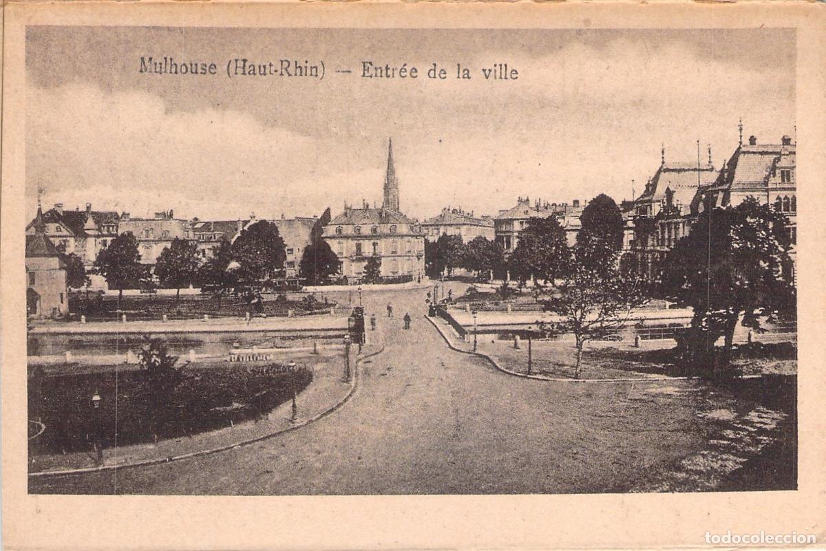 Postales: Postal de la Entrada de la Ciudad en Mulhouse, Haut-Rhin, Francia