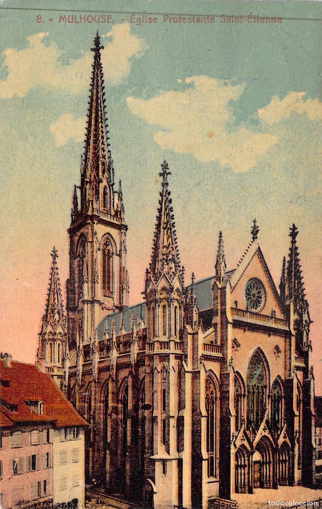Postales: Postal de la Iglesia Protestante Saint-&Eacute;tienne en Mulhouse