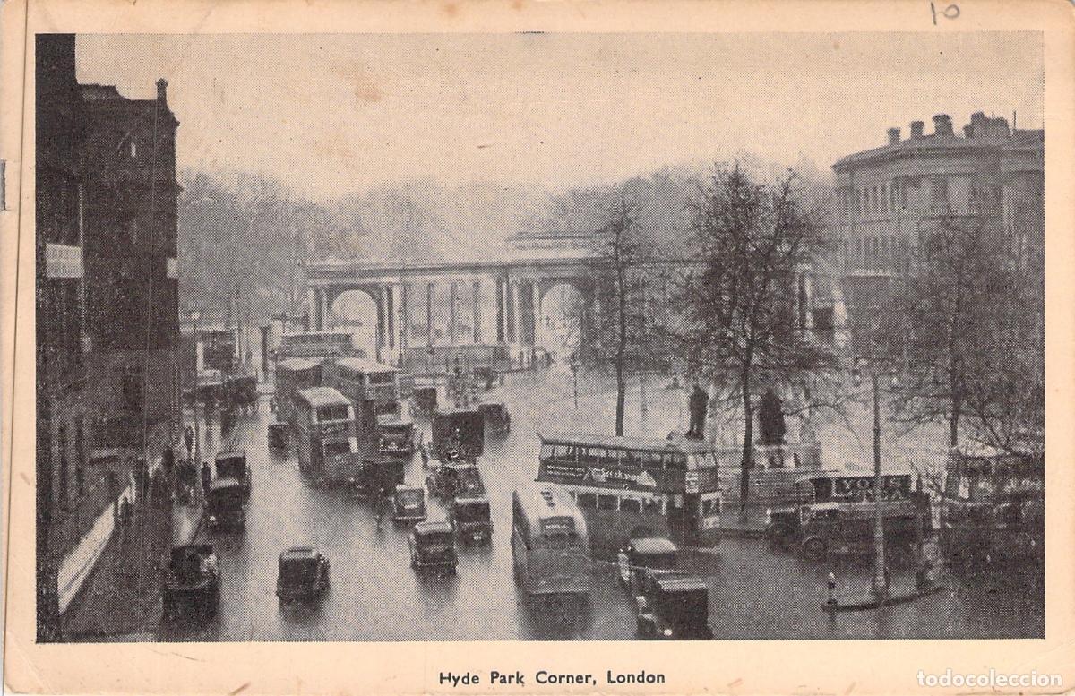Postkarten: Postal de Hyde Park Corner en Londres con Tr&aacute;fico y Autobuses