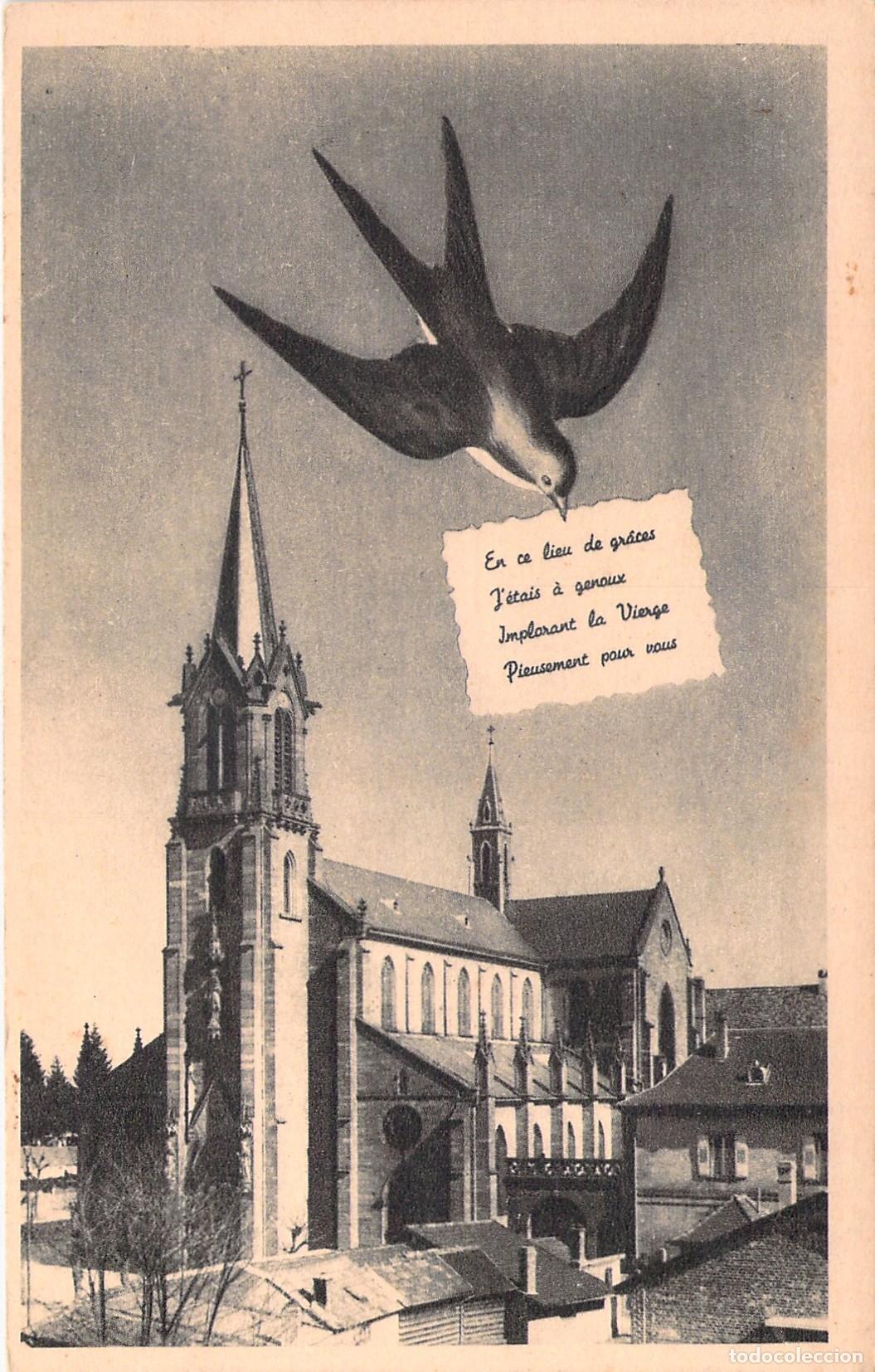 Postkarten: Postal de la Bas&iacute;lica de Marienthal en Bas-Rhin, Francia