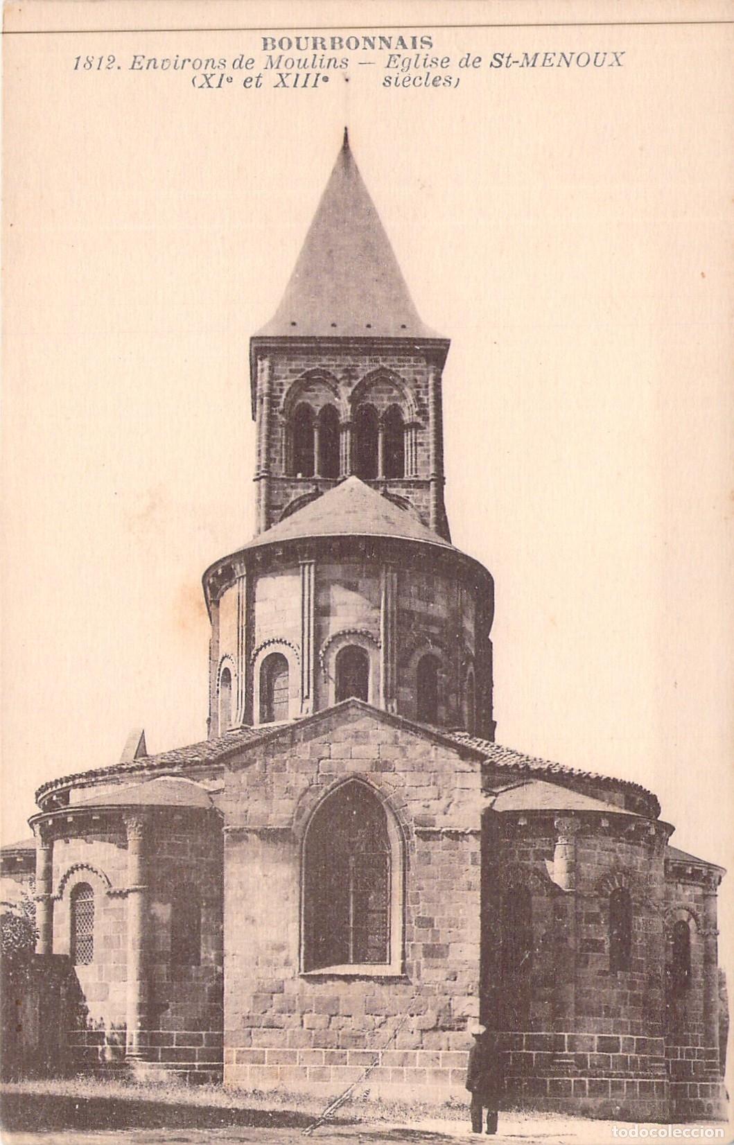 Cartes Postales: Postal de la Iglesia de Saint-Menoux, Environs de Moulins, Francia