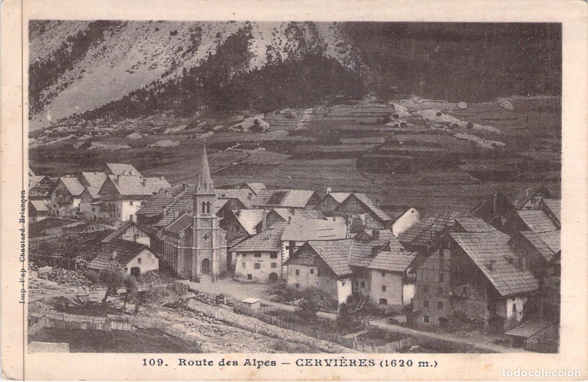Cartes Postales: Postal de Cervi&egrave;res, Ruta de los Alpes, Francia - Pueblo de Monta&ntilde;a