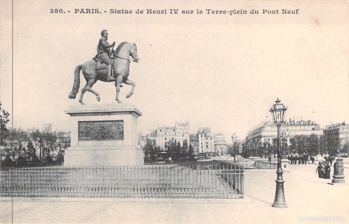 Postales: Tarjeta Postal Estatua de Enrique IV en el Pont Neuf, Par&iacute;s