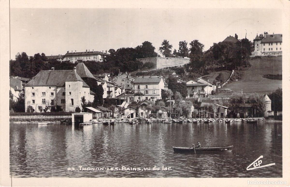 Postales: Postal de Thonon-les-Bains con Vista desde el Lago