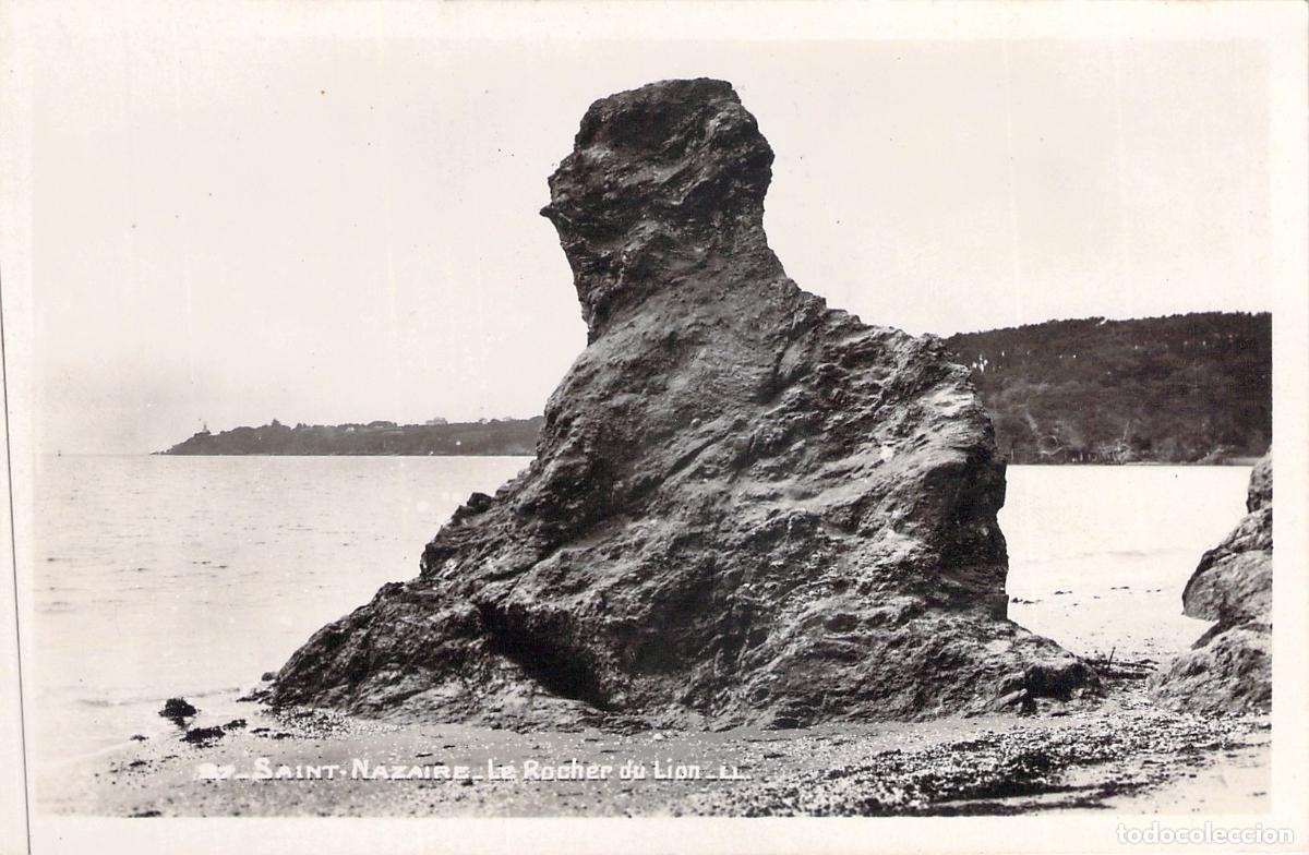 Cartoline: Postal Saint-Nazaire Le Rocher du Lion Francia Real Photo