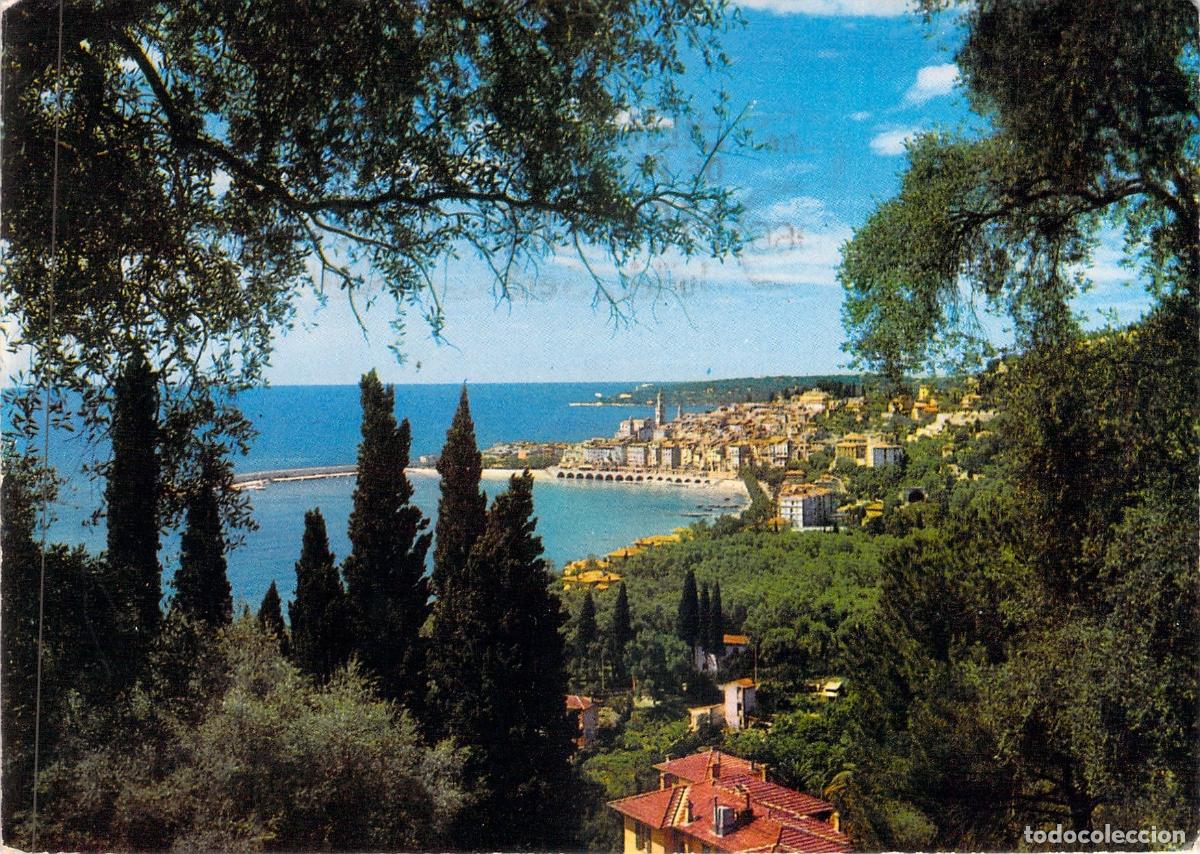 Postales: Postal de Menton, Vista Panor&aacute;mica de la Costa Azul Francia