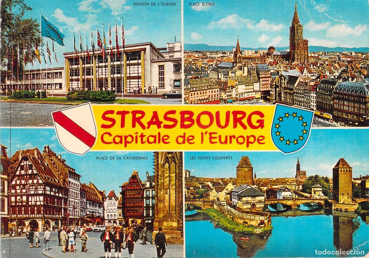 Cartes Postales: Postal de Estrasburgo Capital de Europa y Vistas de Alsacia