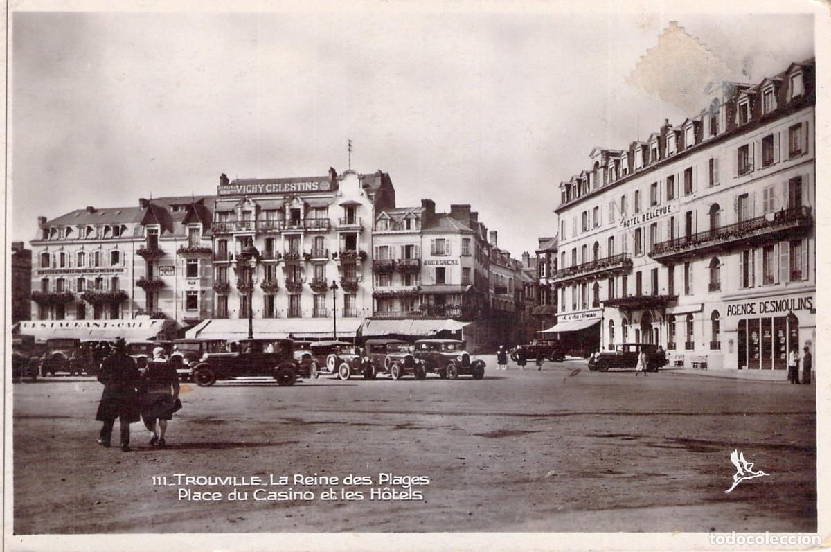 Postales: Postal de Trouville-sur-Mer, Plaza del Casino y Grandes Hoteles