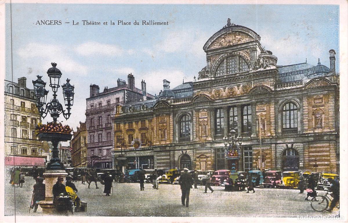 Cartes Postales: Postal de Angers: El Teatro y la Plaza del Ralliement