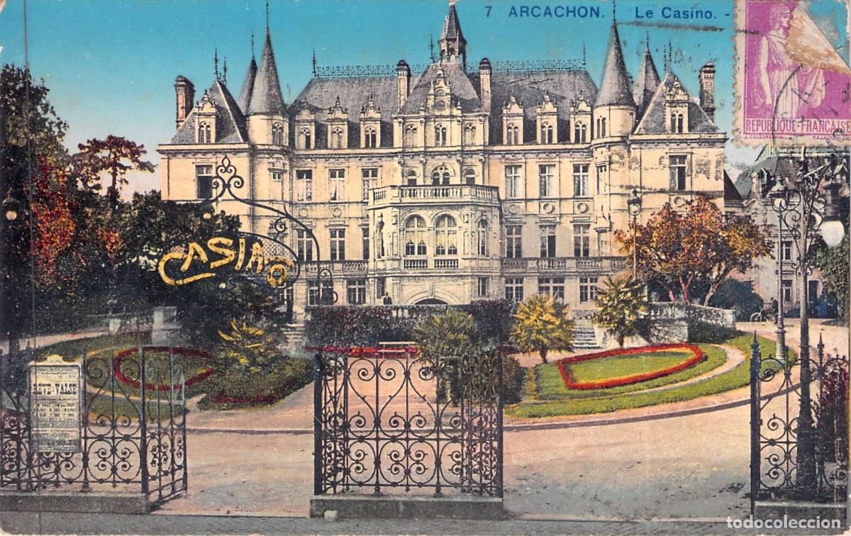 Cartes Postales: Postal Antigua del Casino de Arcachon en Francia