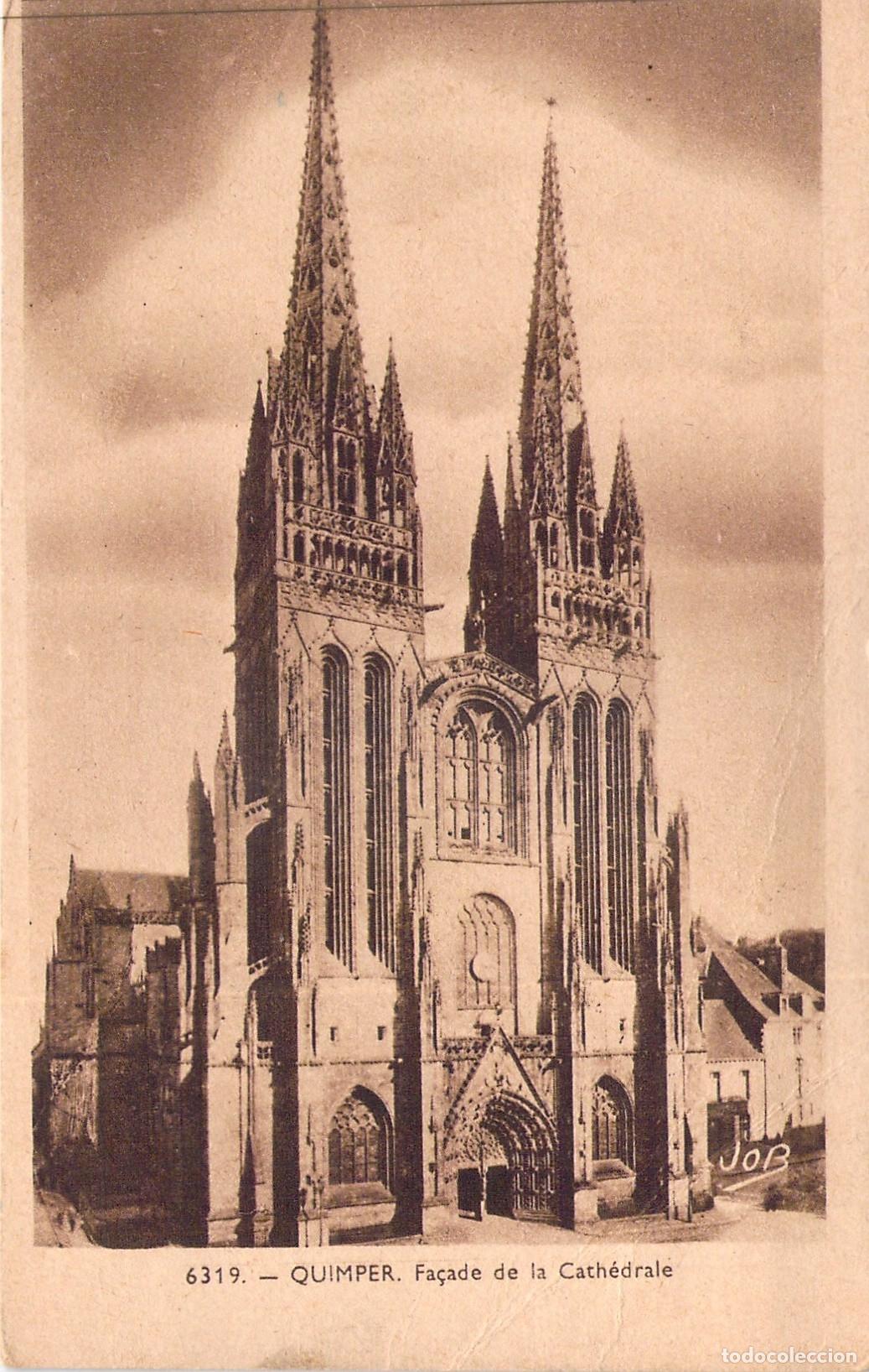 Cartes Postales: Postal de la Fachada de la Catedral de Quimper