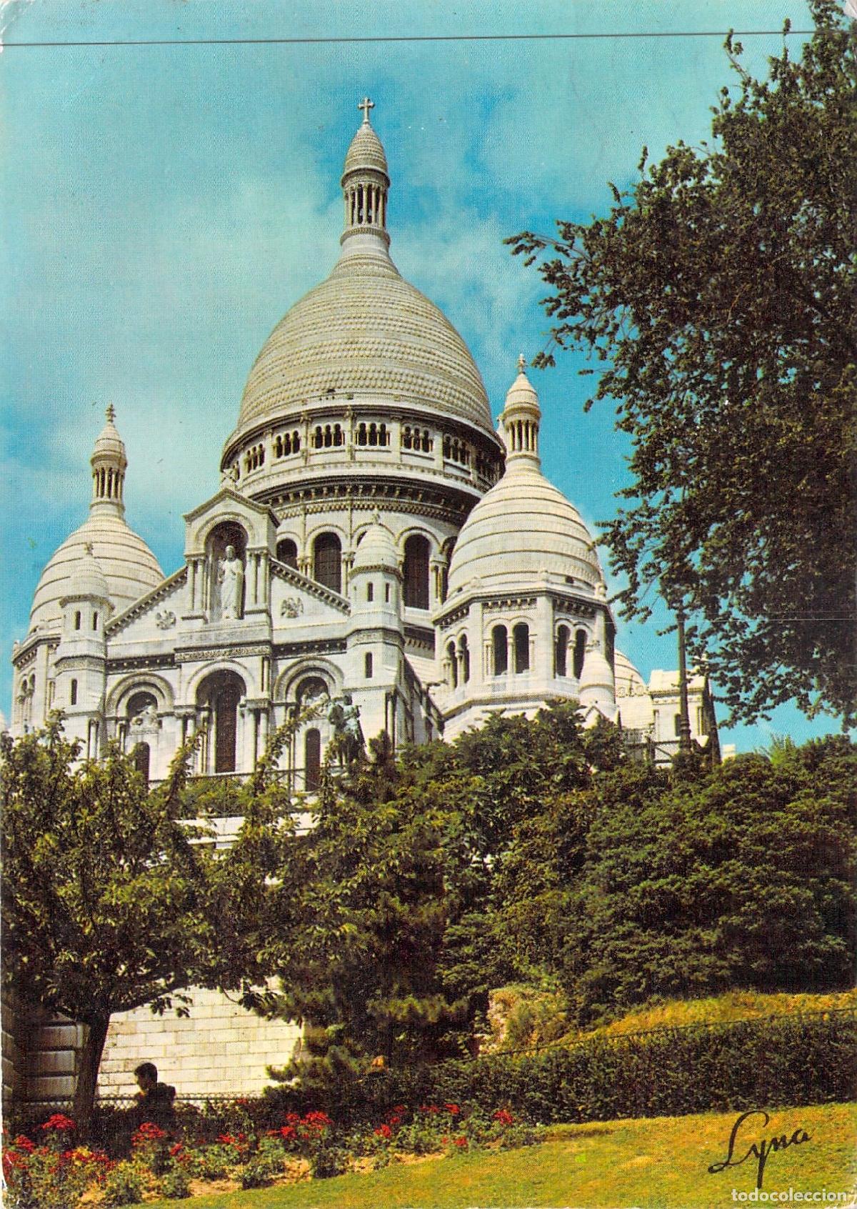 Postales: Postal de la Bas&iacute;lica del Sagrado Coraz&oacute;n en Montmartre, Par&iacute;s