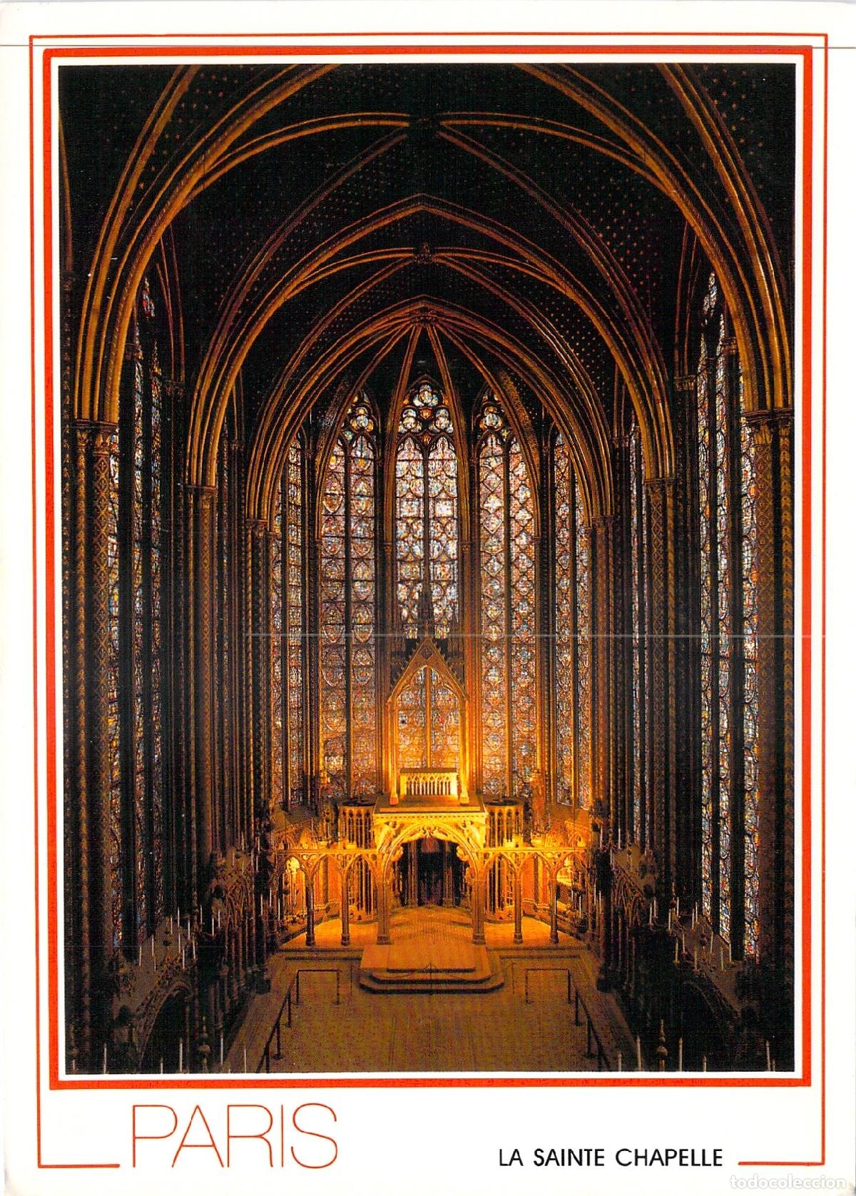 Postales: Postal de la Sainte-Chapelle en Par&iacute;s, Vitrales de la Capilla Alta