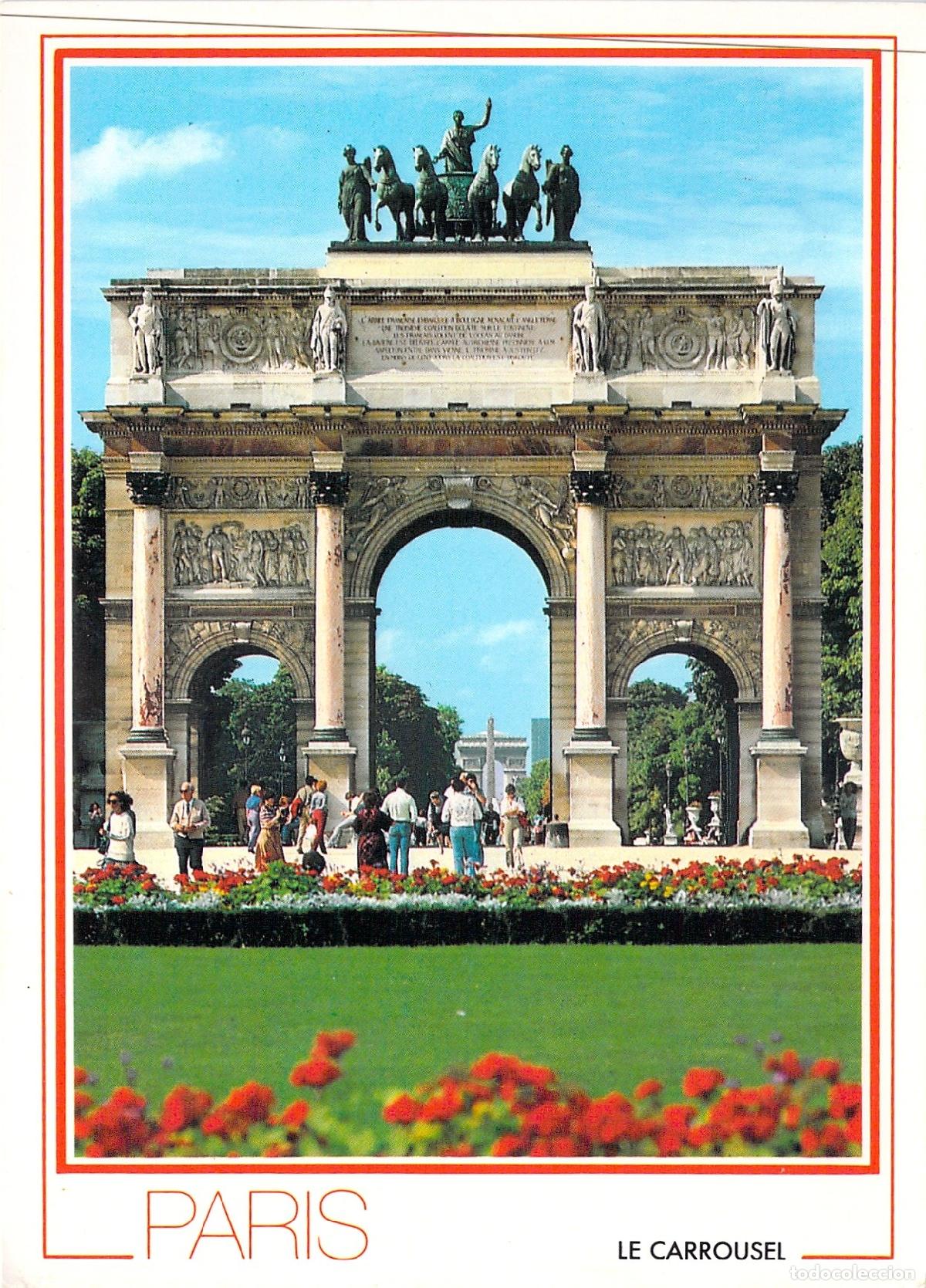 Postales: Postal del Arco de Triunfo del Carrousel en Par&iacute;s