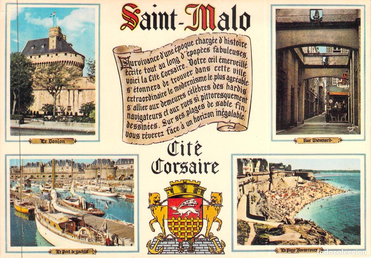 Postales: Postal de Saint-Malo Cit&eacute; Corsaire Francia Breta&ntilde;a Multivista