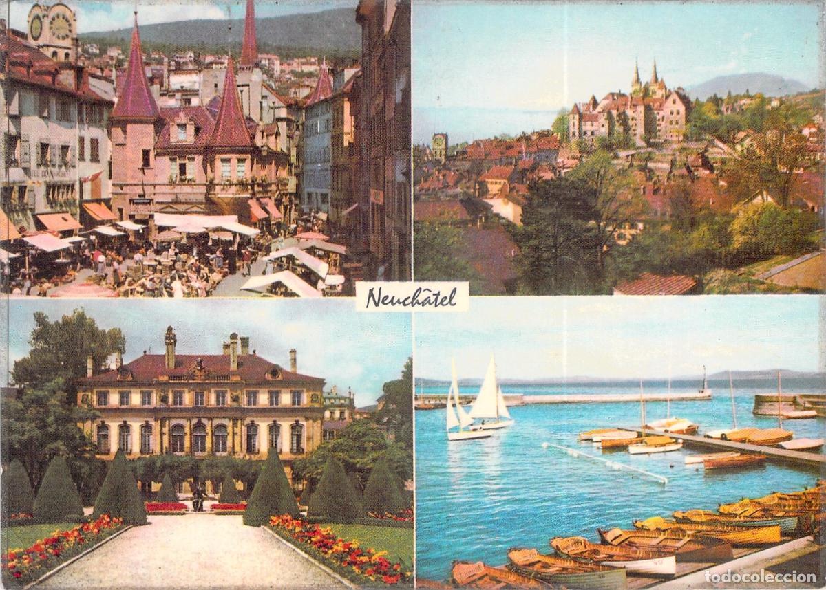 Postcards: Postal Multi-vista de Neuch&acirc;tel, Suiza - La Perla del Jura