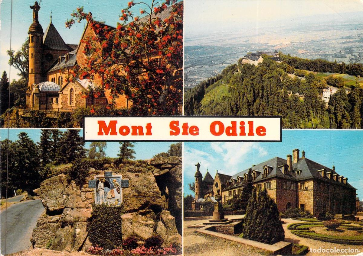 Postcards: Postal de Mont Sainte-Odile en Alsacia, Francia - Vistas del Monasterio